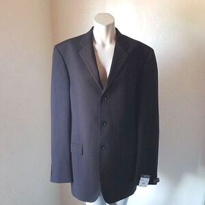 AXCESS Three Button Front Black Stripe Suit Jacket 42 long NWT